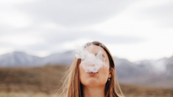 Woman Vaping