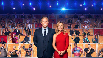 Geri Horner stood up and gave a singer a round of applause after he got a huge score. 