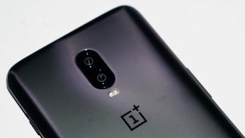 A OnePlus 6T phone is pictured during a launch event for the new OnePlus 6T in the Manhattan borough of New York