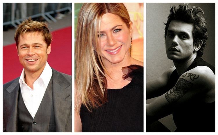 Brad Pitt, Jennifer Aniston and John Mayer