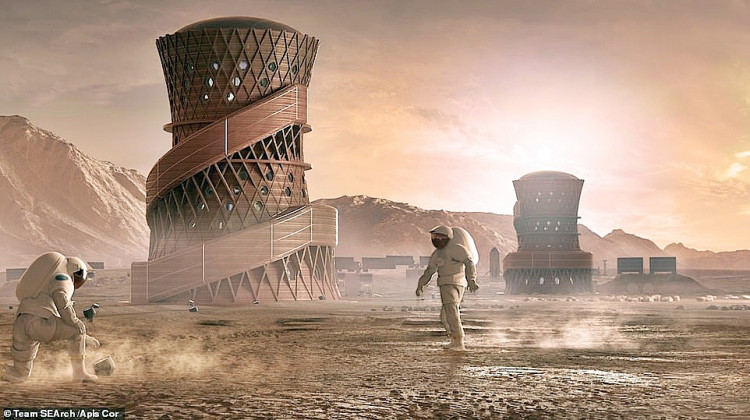 3D printed homes on Mars
