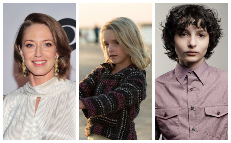 Carrie Coon, McKenna Grace and Finn Wolfhard