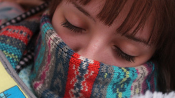 sick woman with flu
