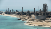 General view of Saudi Aramco's Ras Tanura oil refinery and oil terminal in Saudi Arabia