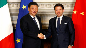 Chinese President Xi Jinping, Italian Prime Minister Giuseppe Conte 