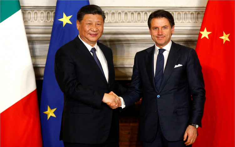 Chinese President Xi Jinping, Italian Prime Minister Giuseppe Conte 