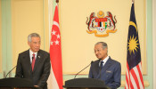 Malaysia Prime minister mahathir and Singapore prime minister Lee Hsien Long 