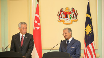 Malaysia Prime minister mahathir and Singapore prime minister Lee Hsien Long 