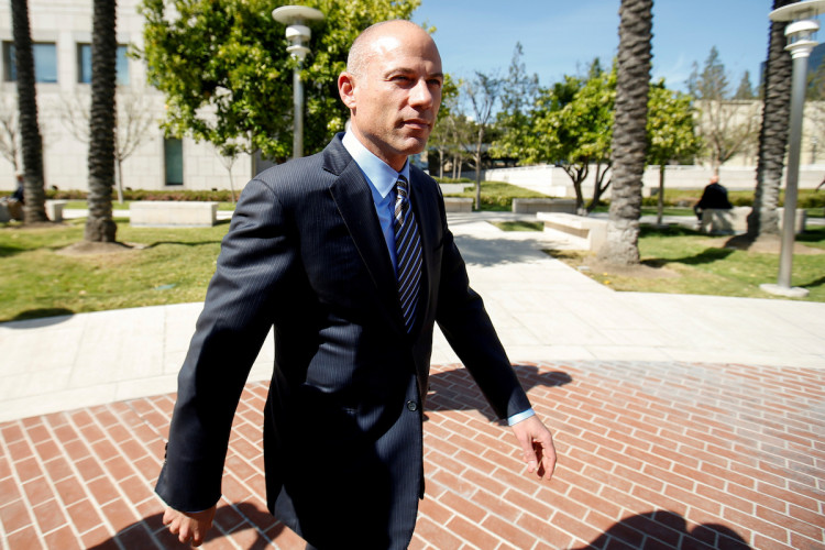 Attorney Michael Avenatti leaves court after making an initial appearance on charges of bank and wire fraud at federal court in Santa Ana, California