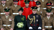 Britain's Prince William and Catherine, Duchess of Cambridge attend the St Patrick's Day Parade in Cavalry Barracks in Hounslow, Britain March 17, 2019. 