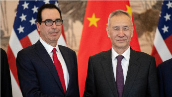 U.S. Treasury Secretary Steven Mnuchin, China's Vice Premier Liu He