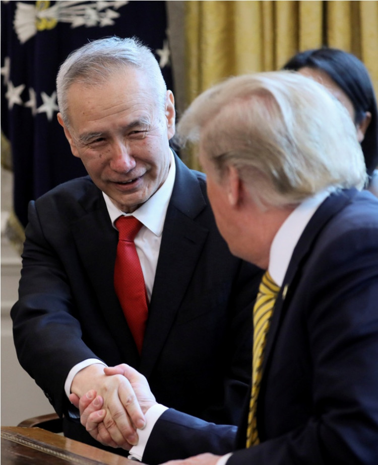 Liu He and Donald Trump