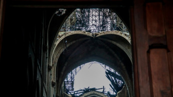 Notre Dame Cathedral in Aftermath of the Fire