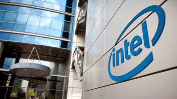 An Intel logo is seen at the company's offices in Petah Tikva, near Tel Aviv