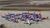 Grounded Boeing 737 Max jets