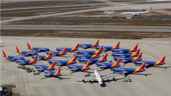 Grounded Boeing 737 Max jets