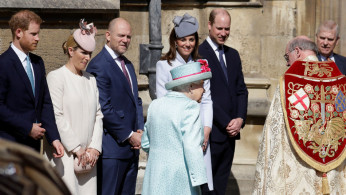  Queen Elizabeth, Catherine, Duchess of Cambridge, Prince William, Prince Harry, Zara Phillips and Mike Tindall