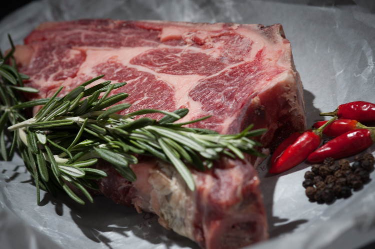 Steak With Raw Meat and Herbs