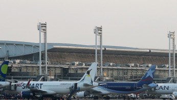 Airplanes of different airlines are seen at the Commodore Arturo Merino Benitez International Airport in Santiago, Chile April 25, 2019. 