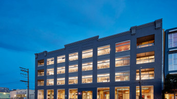 Pinterest building at Pinterest headquarters in San Francisco California