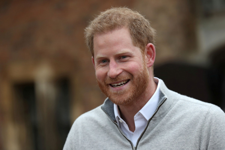 Britain's Prince Harry speaks after son's birth in Windsor