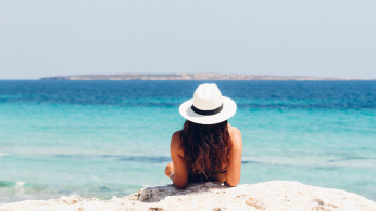 Woman enjoying the sand