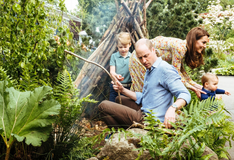 Britain's Prince William and Catherine, Duchess of Cambridge at RHS Chelsea Flower Show in London