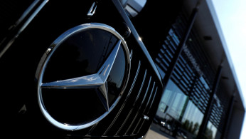 Mercedes Benz logo pictured outside of Mercedes Benz branch in Stuttgart