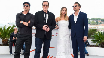 Brad Pitt, Quentin Tarantino, Margot Robbie and Leonardo DiCaprio
