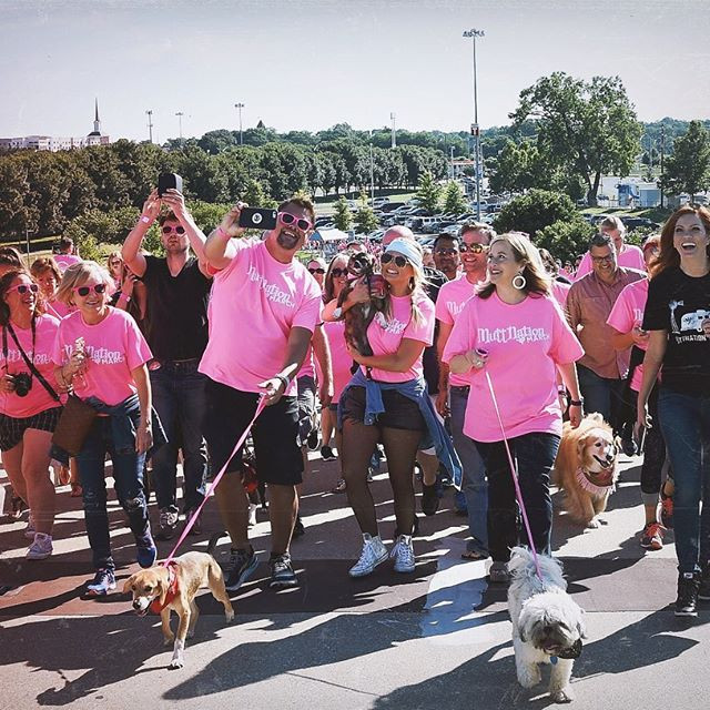 Miranda Lambert (center) shown here during her foundation's #MuttNationMarch in Nashville in March
