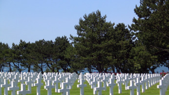 Army burial cemetery cross