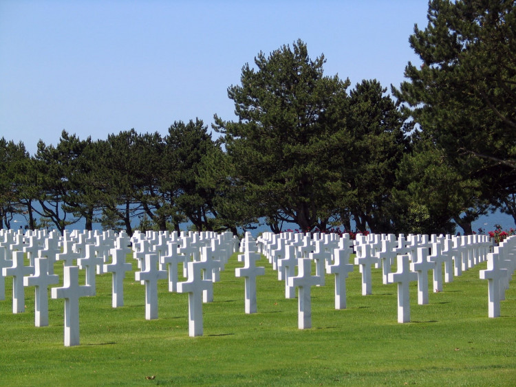 Army burial cemetery cross