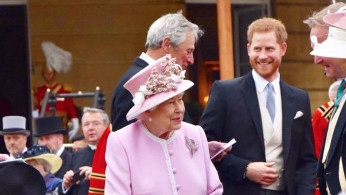 Prince Harry with Queen Elizabeth
