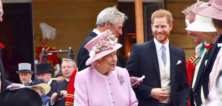Prince Harry with Queen Elizabeth