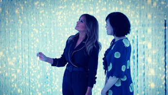 Melania Trump, Seen Here With Ake Abie, Wife To The Japanese Prime Minster Shinzo Abe.  Returning From Japan, Melania Channels Meghan Markle In Chic £998 Calvin Klein Frock 