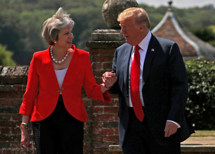 Theresa May and Donald Trump 2018