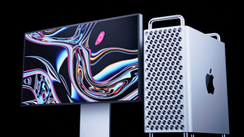 Apple's new Mac Pro is displayed during Apple's annual Worldwide Developers Conference in San Jose
