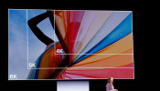 Colleen Novielli, of Apple's Mac Product marketing team, speaks about new Apple displays during Apple's annual Worldwide Developers Conference in San Jose