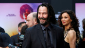 Cast member Keanu Reeves arrives for a screening of the movie 