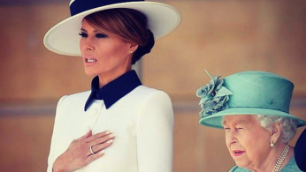 Melania Trump shown here with Queen Elizabeth during her visit to the United Kingdom with her husband Donald Trump, from June 3 to 5.