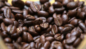 Roasted coffee beans in Bogota