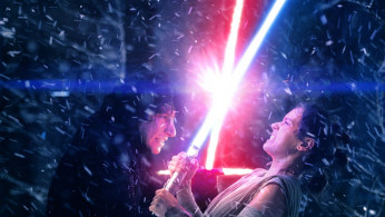 Kylo Ren and Rey in 'Star Wars: The Force Awakens'
