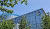 A Google Cloud logo outside of the Google Cloud computing unit's headquarters in Sunnyvale, California