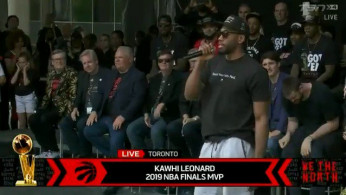 NBAFinals MVP Kawhi Leonard addresses the Raptors faithful! WeTheNorth