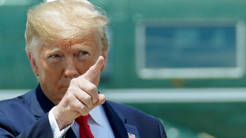 Donald Trump departs for Osaka