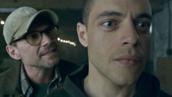 Christian Slater and Rami Malek in 'Mr. Robot'