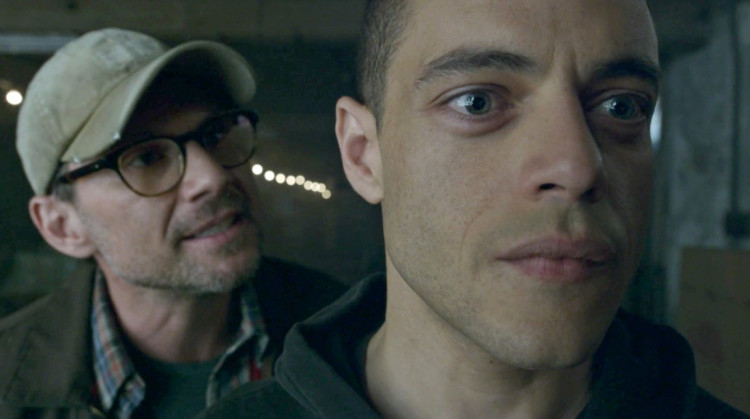 Christian Slater and Rami Malek in 'Mr. Robot'