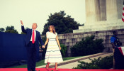 Melania In Gay Pride Dress At Fourth Of July Event