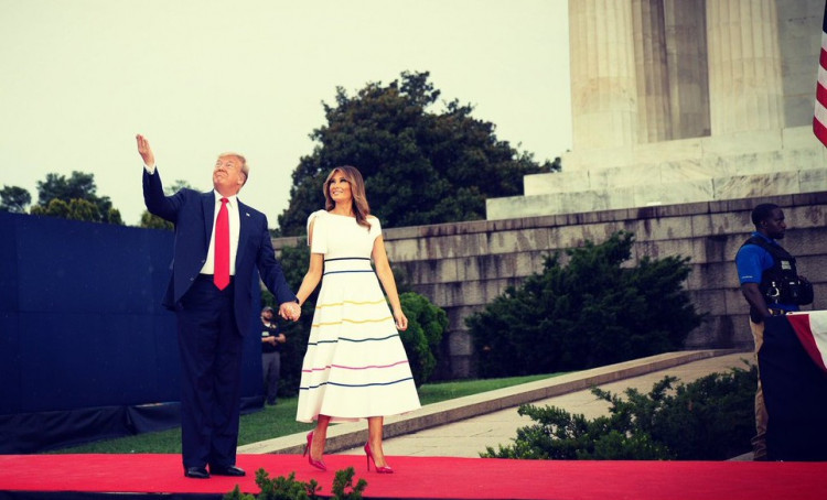 Melania In Gay Pride Dress At Fourth Of July Event