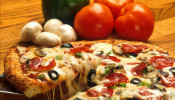 Mozzarella Pizza With Mushroom and Tomatoes